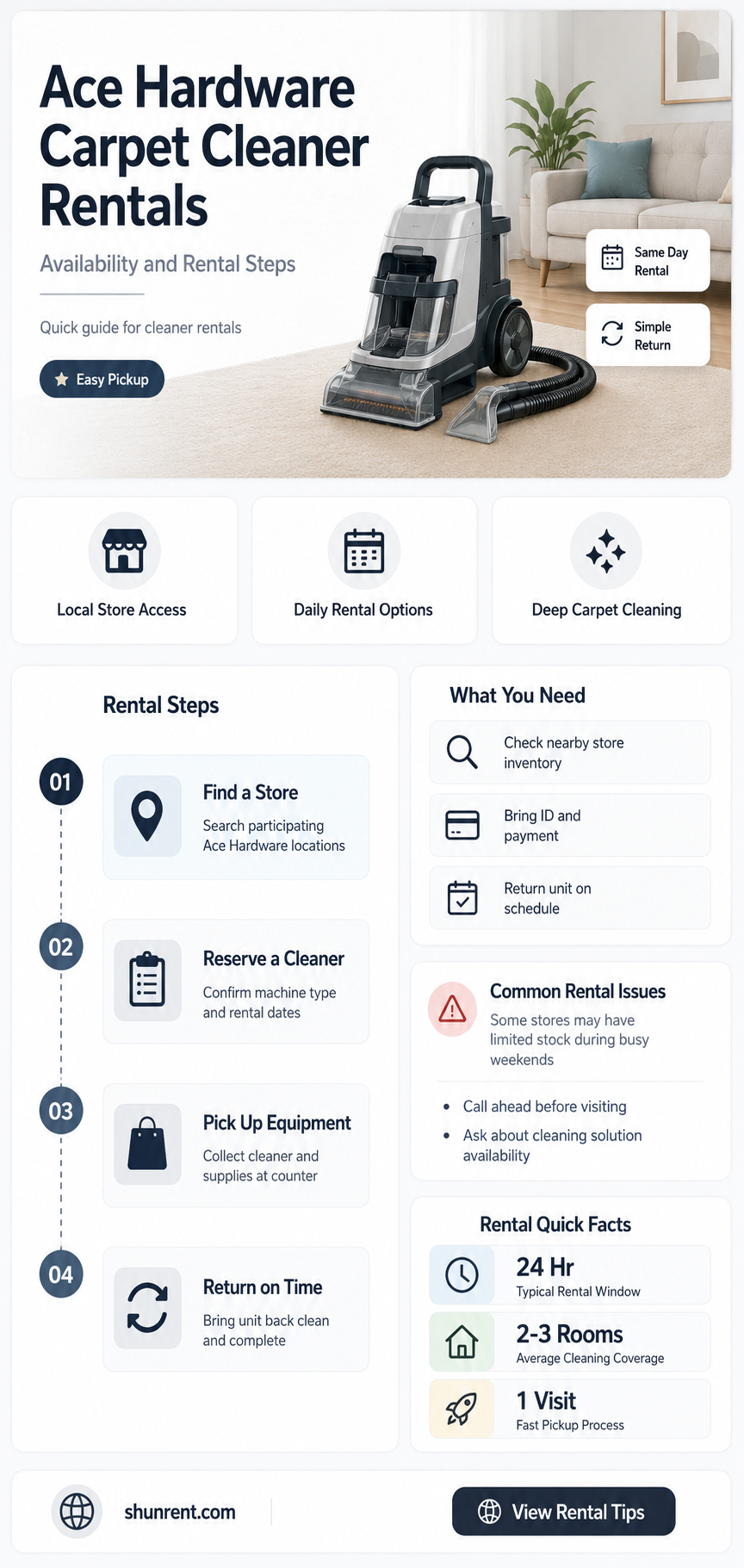 does ace hardware rent carpet cleaning machines