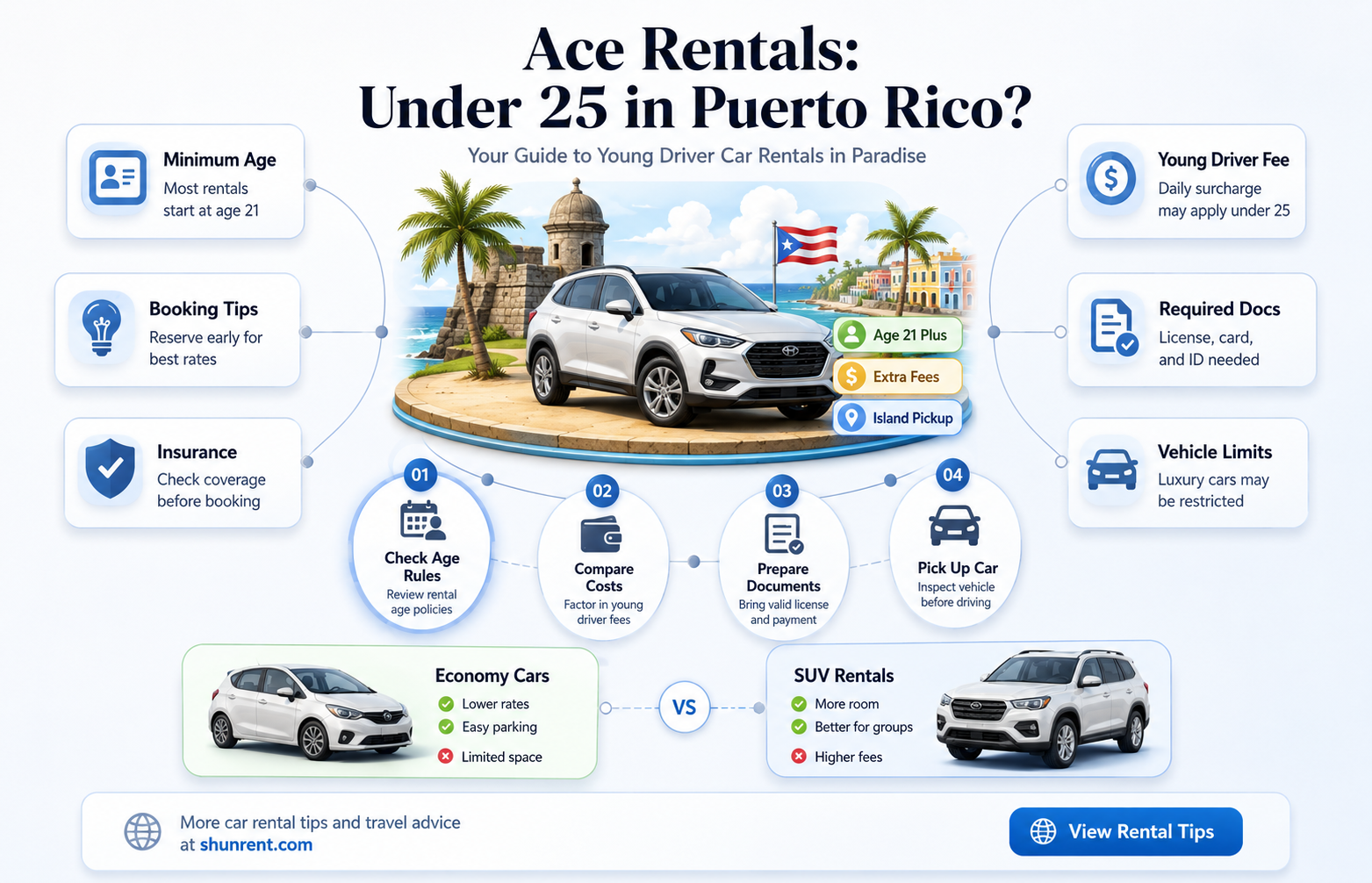 does ace let you rent under 25 in puerto rico