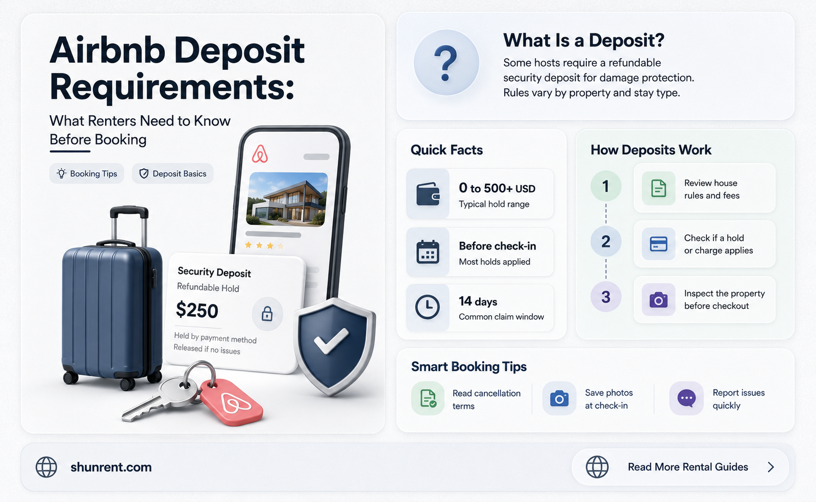 does airbnb require a deposit when renting