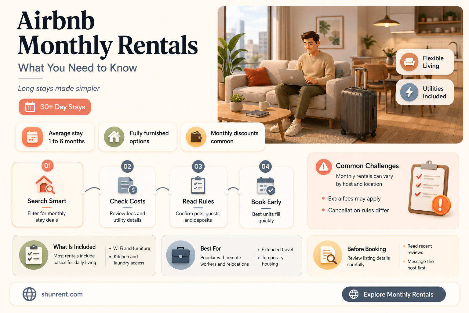 does airbnb let you rent for a month