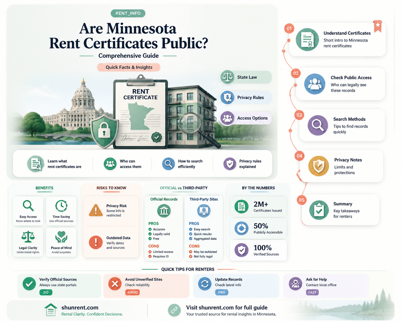 are minnesota certificates of rent searchable public