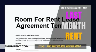 Leasing 101: First and Last Month's Rent