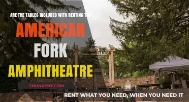 What Tables Are Included at the American Fork Amphitheater?