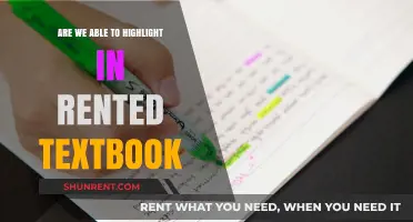 Highlighting in Rented Textbooks: Is It Allowed?