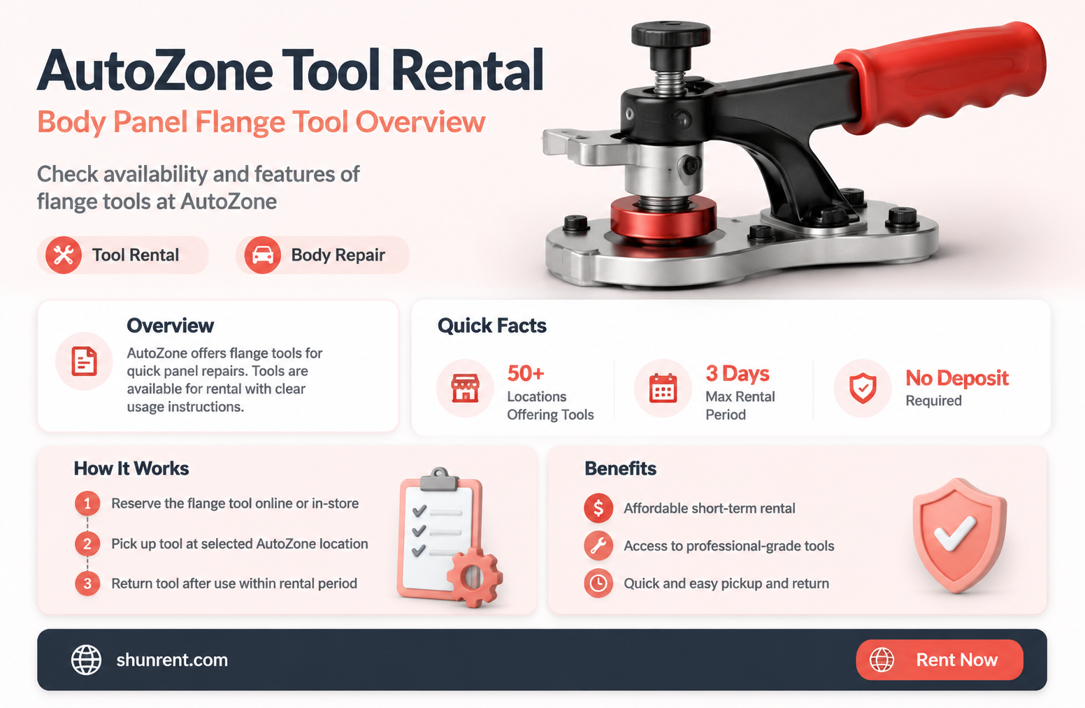 does autozone rent body panel flange tool