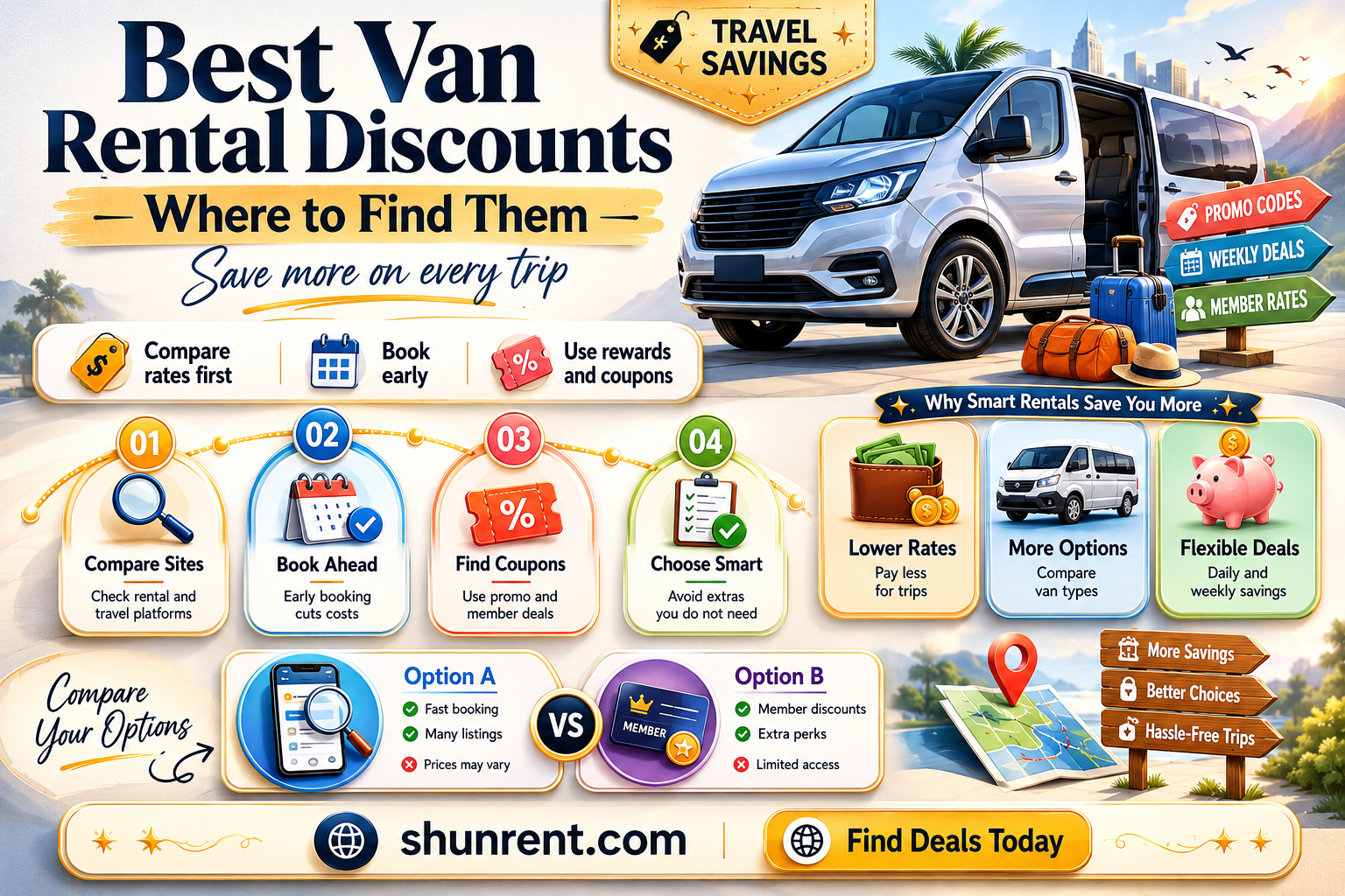 does anyone one give great discounts on renting a van