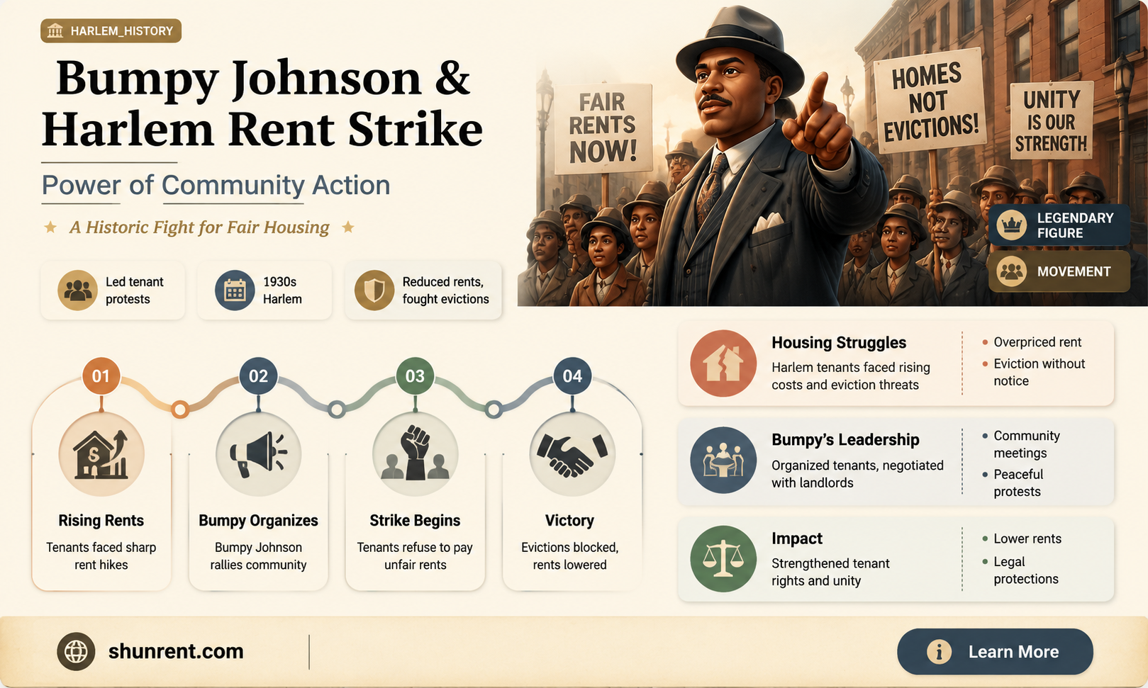 did bumpy johnson lead a rent strike