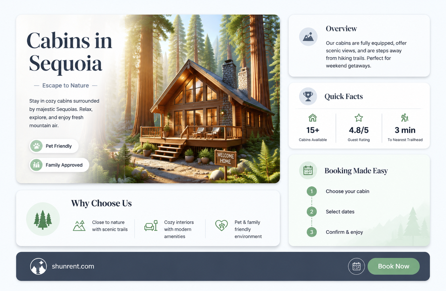are there cabins for rent at srquoia national forest