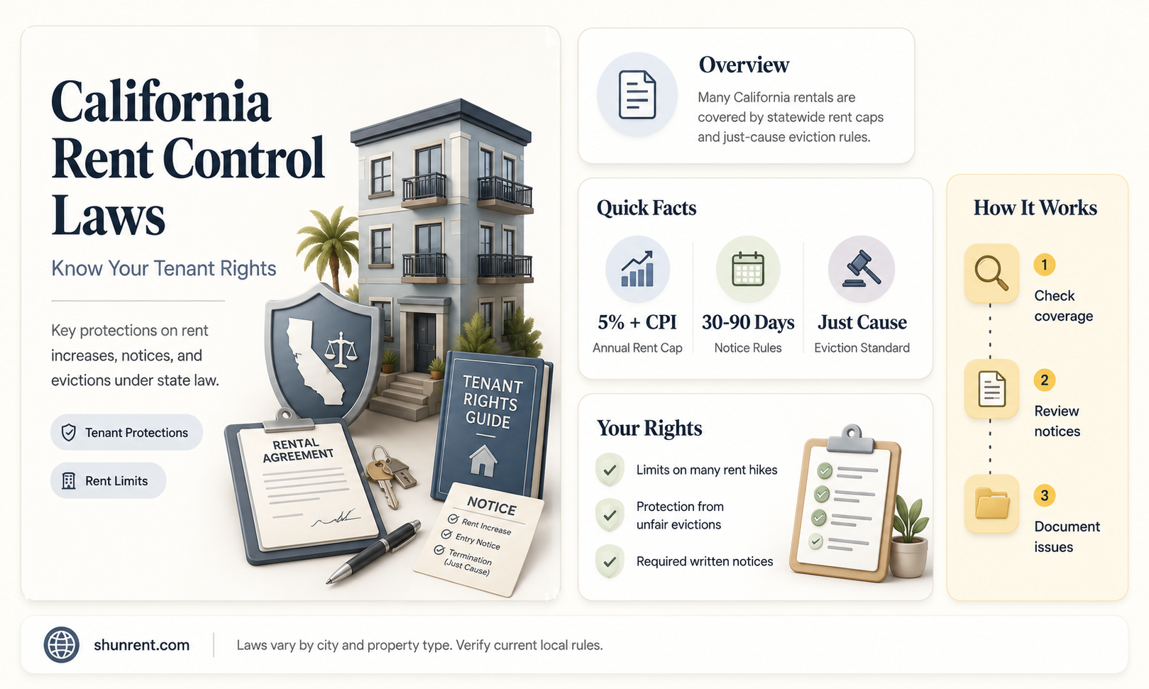 does ca have laws prohibiting excessive raises in rent