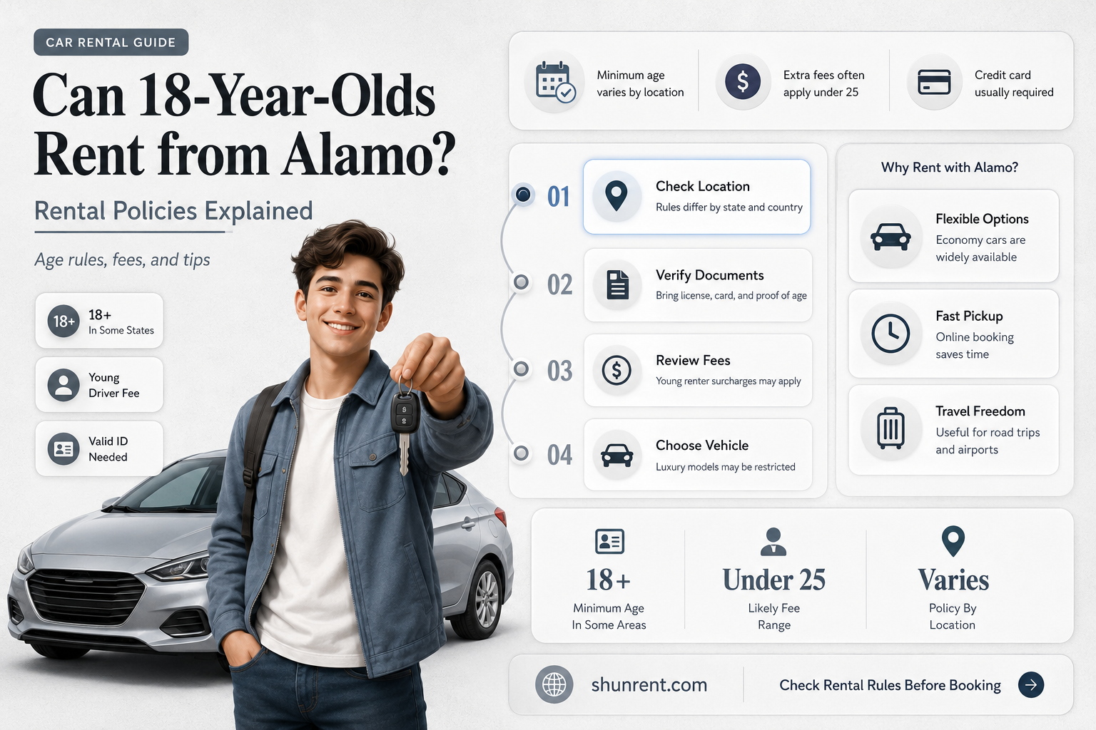 does alamo rent to 18 year olds