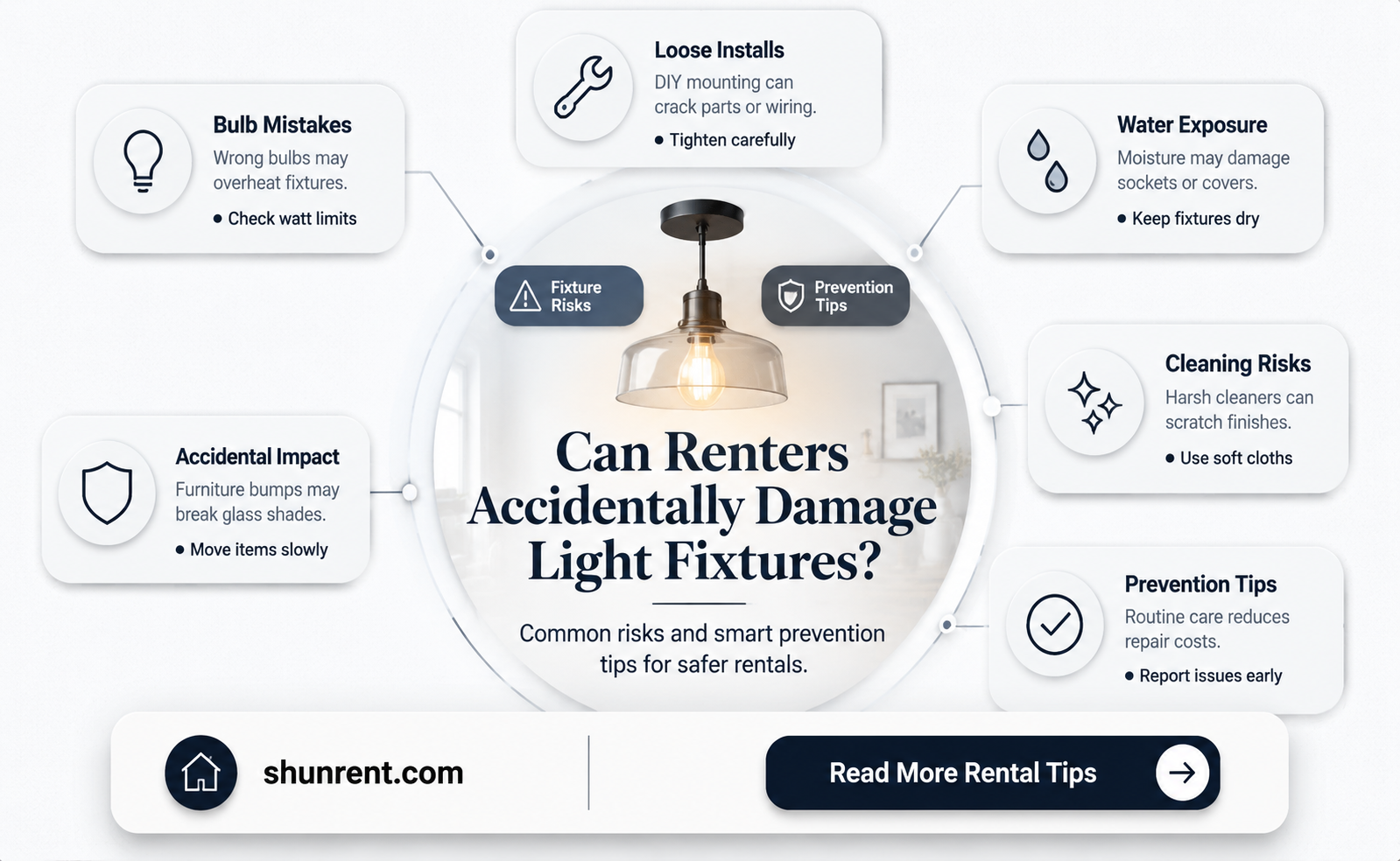 could a renter damage a light unit