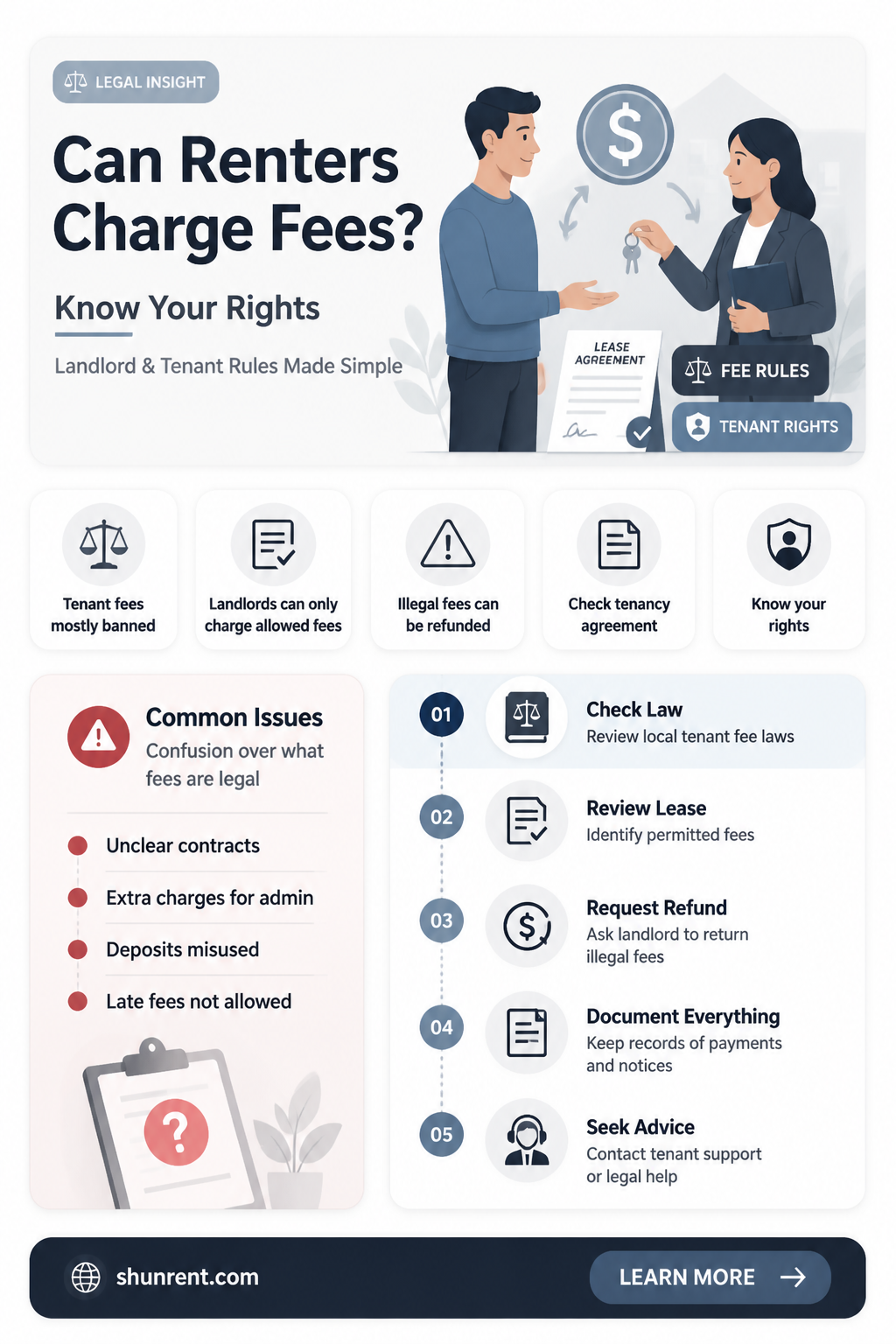 are renter allowed to charge tenant fees