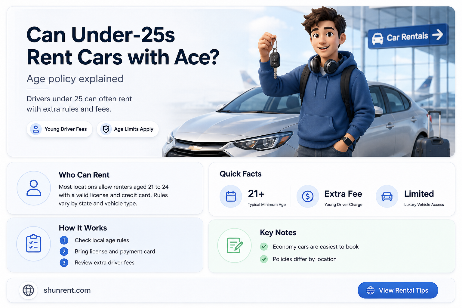 does ace let you rent under 25