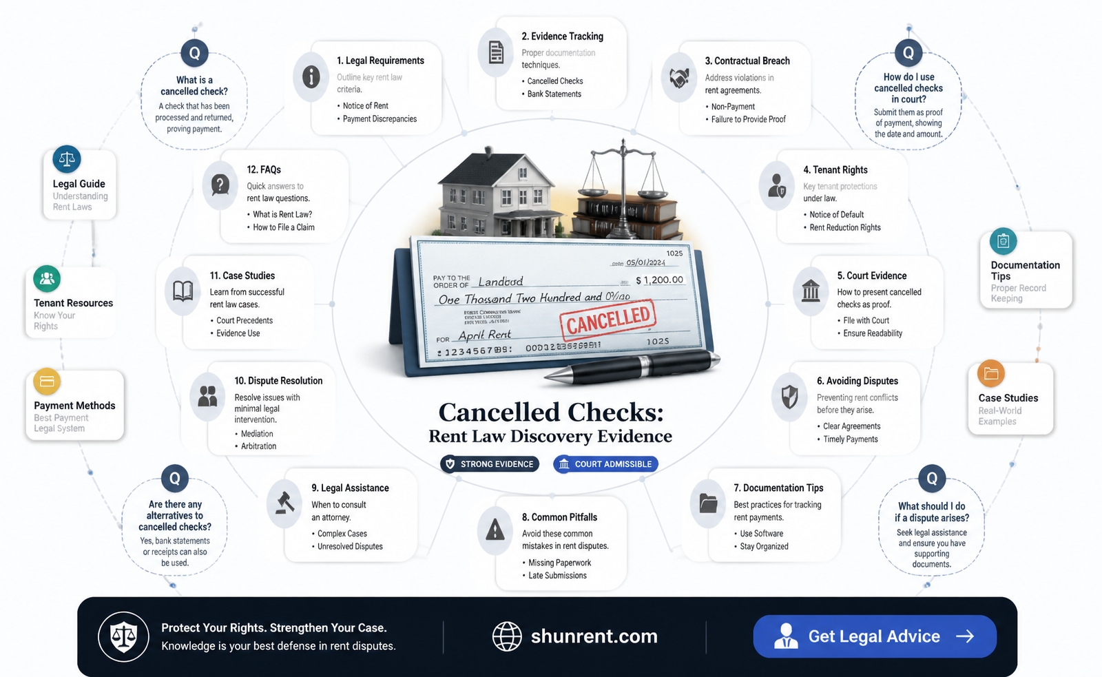 are canceled checks for rent needed to govern law discovery