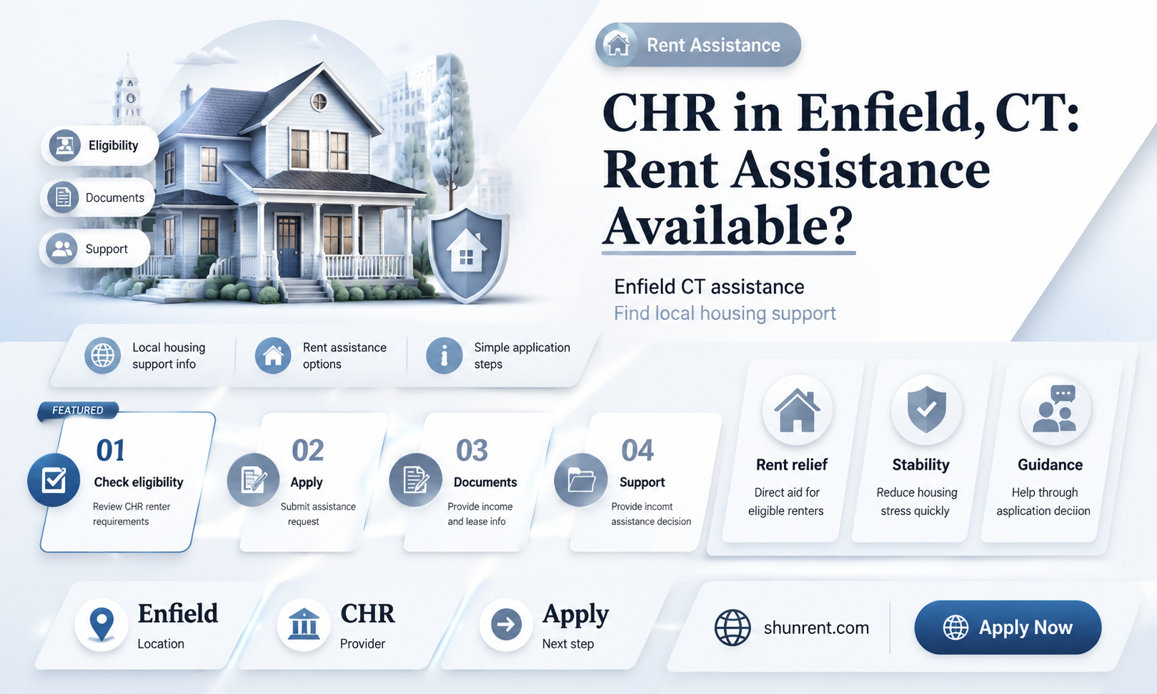 does chr in enfield ct help with rent