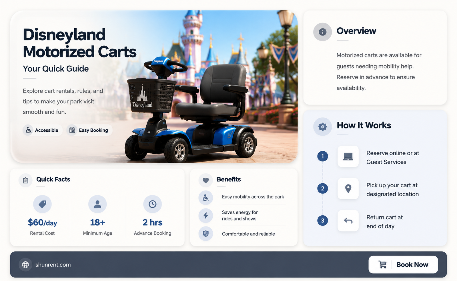 are there motorized carts for rent at disneyland