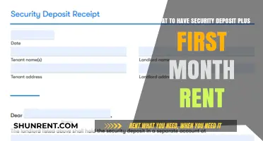 Renting 101: Security Deposits and First Month's Rent