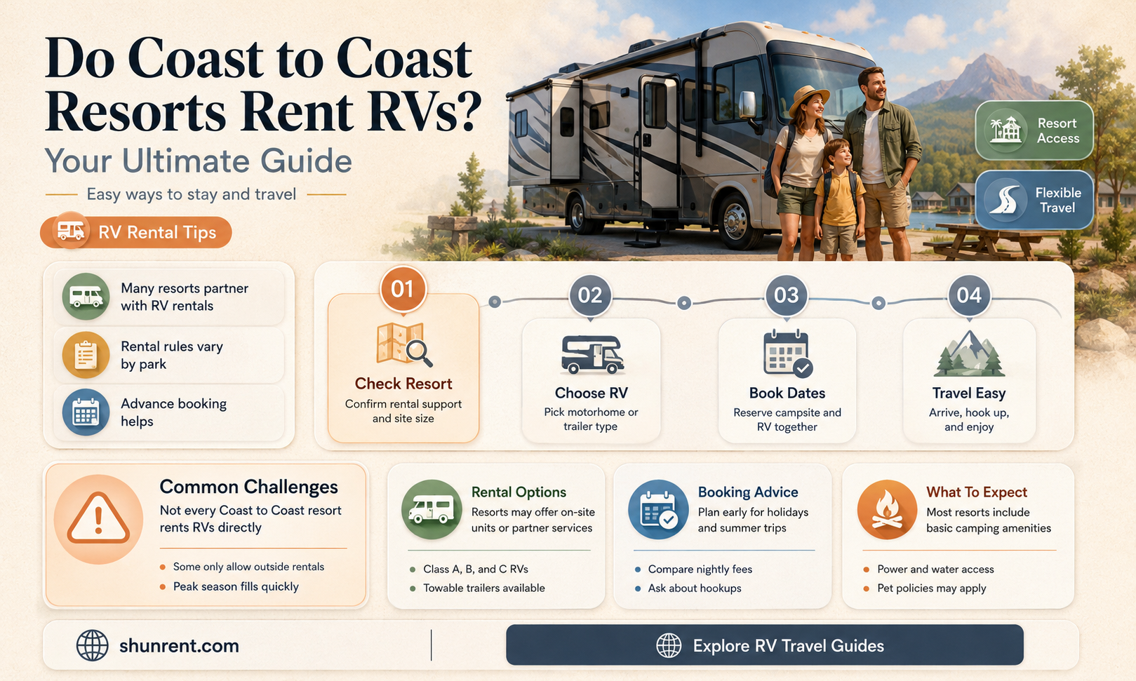 do coast to coast resorts rent rv