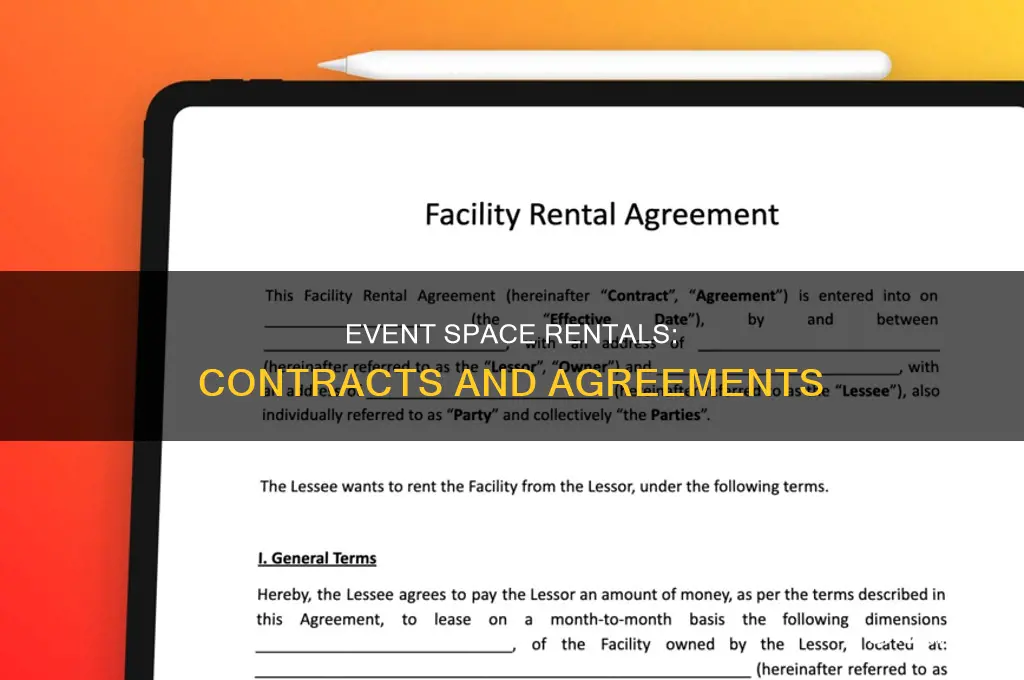 do event spaces sign agreements before renting out