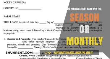 Farmers' Land Rentals: Seasonal or Monthly?