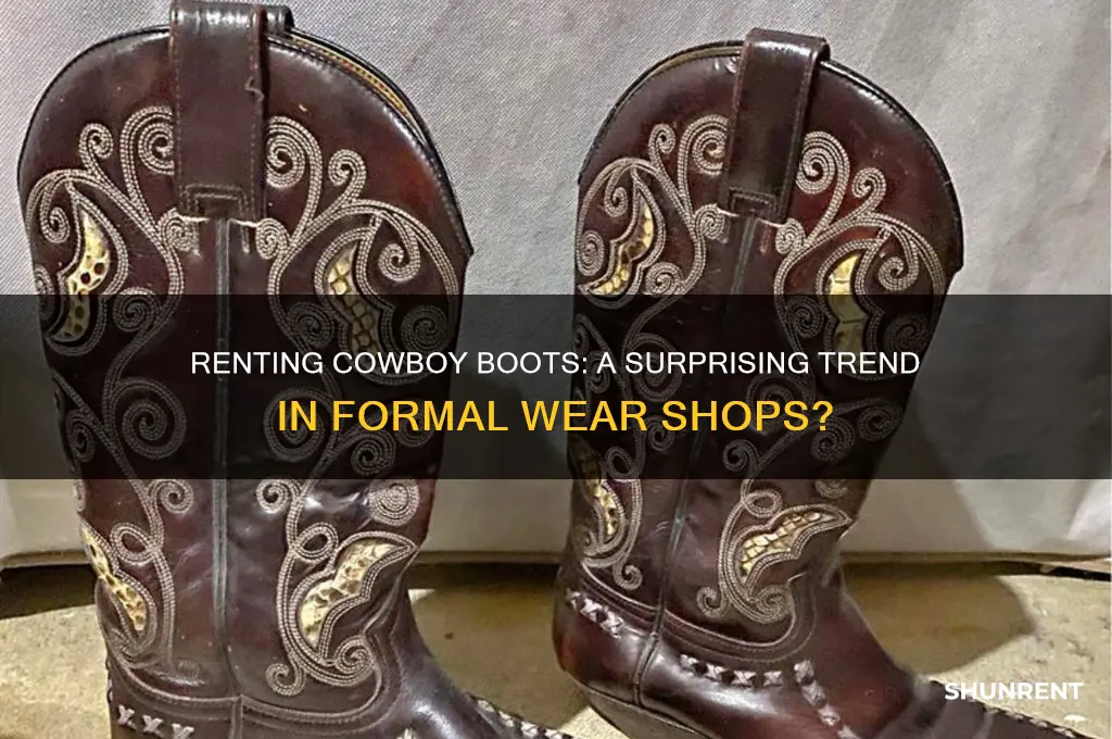 do formal wear shops rent cowboy boots