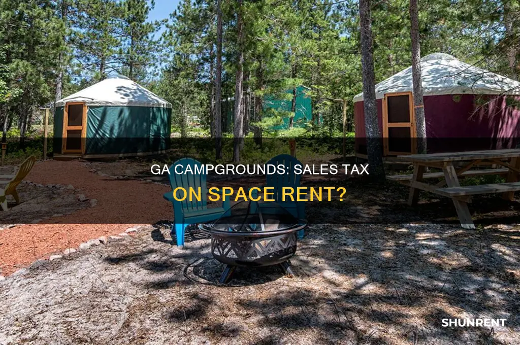do ga campgrounds charge sales tax on space rent