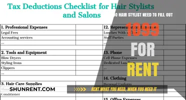 Rent and Taxes: 1099 Forms for Hair Stylists