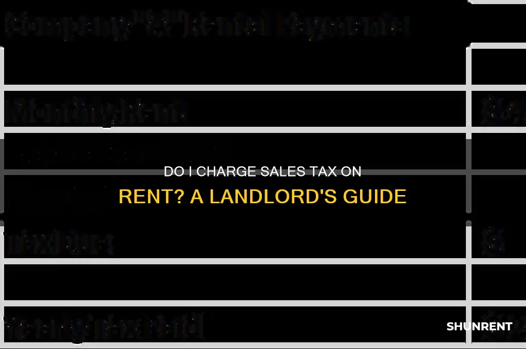 do i charge sales tax on rent