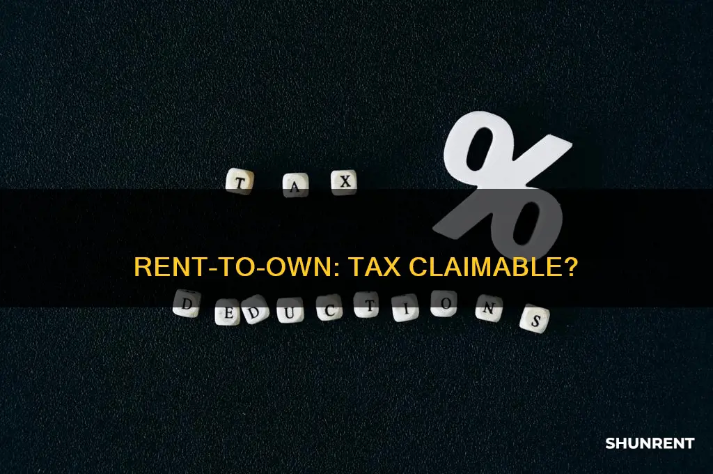 do i claim rent to own payments on my taxes