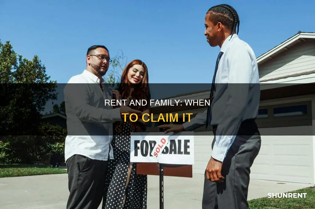do i have to claim rent from my son
