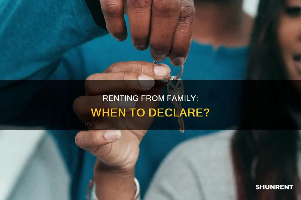 do i have to declare rent from a family member