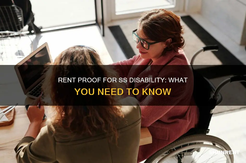 do i have to prove rent for ss disability