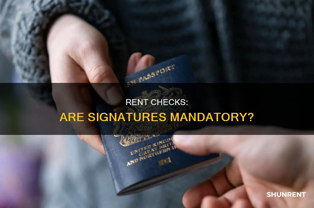 do i have to sign my rent check