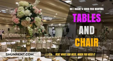 Renting Tables and Chairs: When to Issue a 1099?