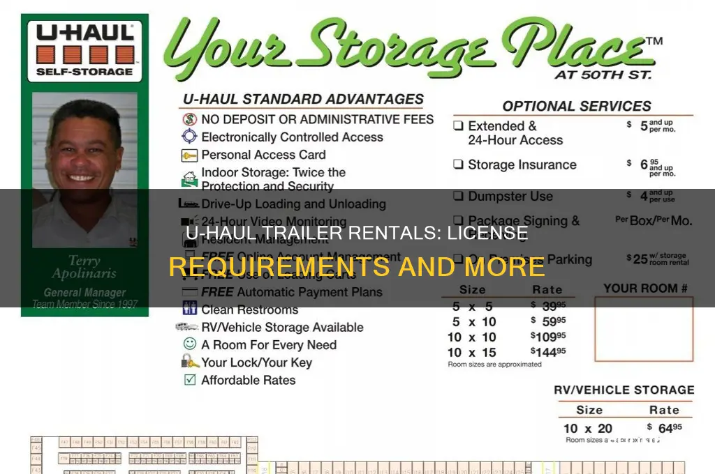 do i need a license to rent a uhaul trailer