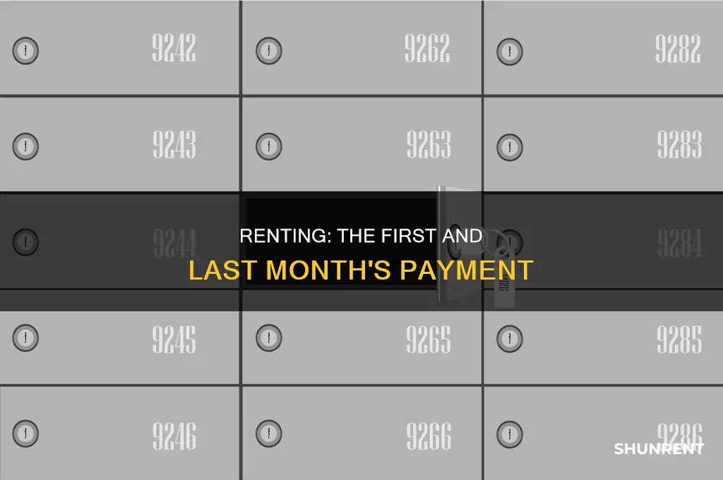 do i need first and last month