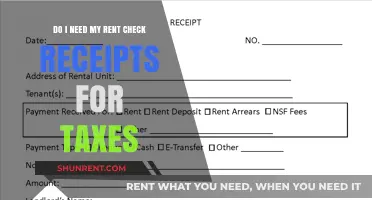 Rent Check Receipts: Tax Deduction Necessity?