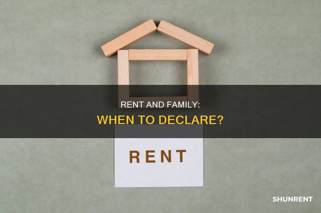 do i need to declare rent from my son