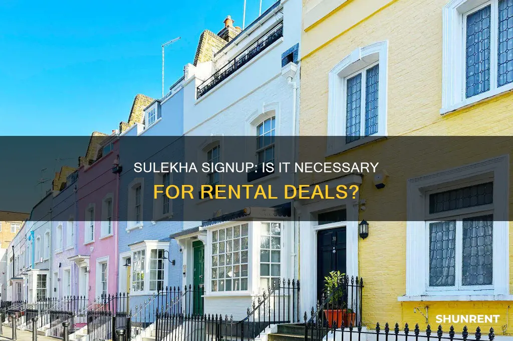 do i need to signup for sulekha to deal rent