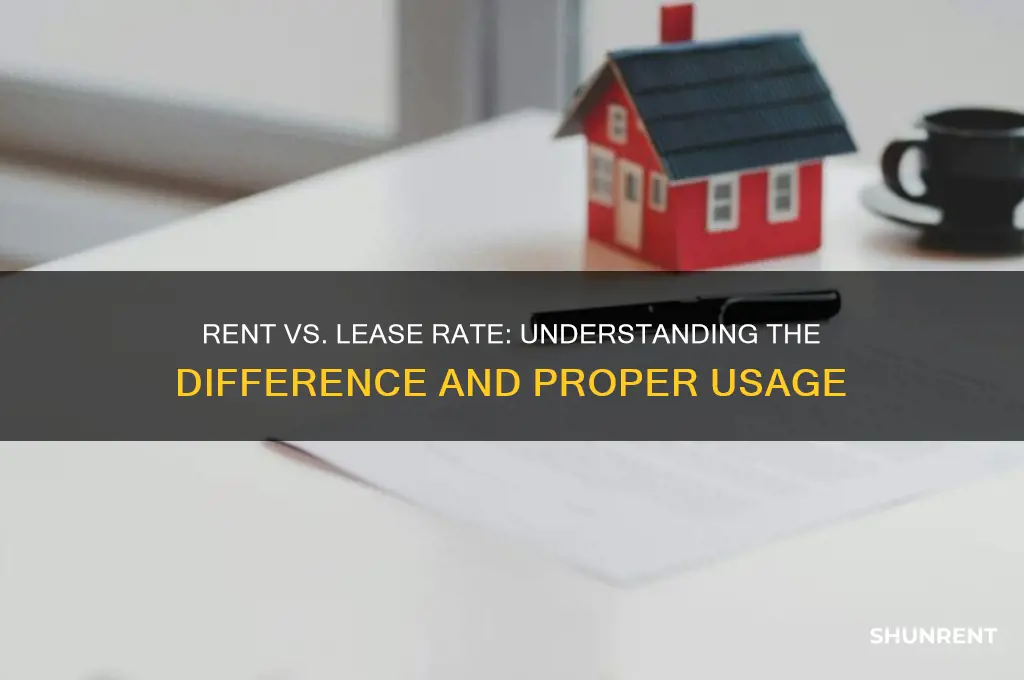 do i put rent and lease rate