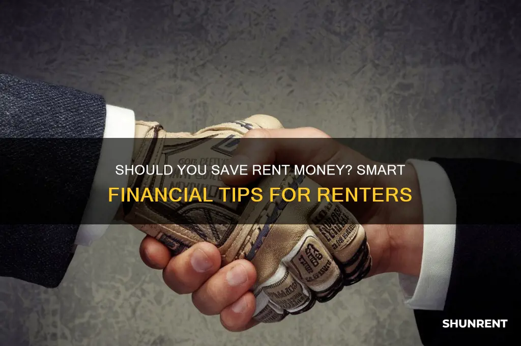 do i put rent money in savings