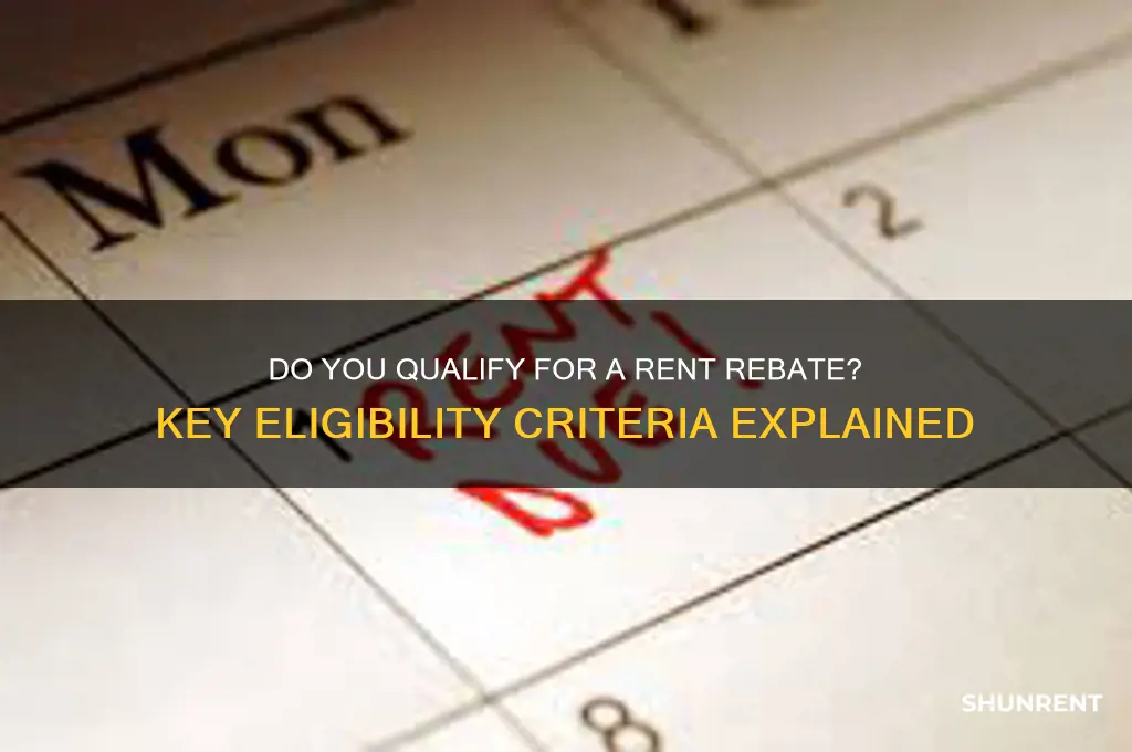 do i qualify for a rent rebate