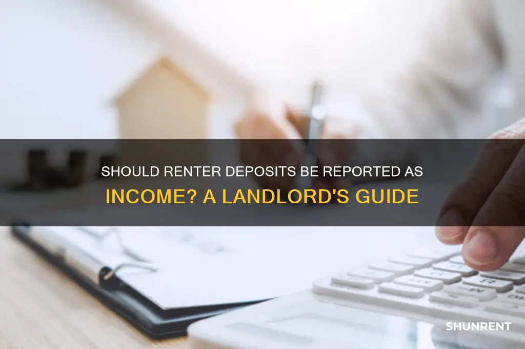 do i report renter deposit as income