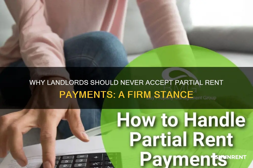 do not except partial rent payment letter