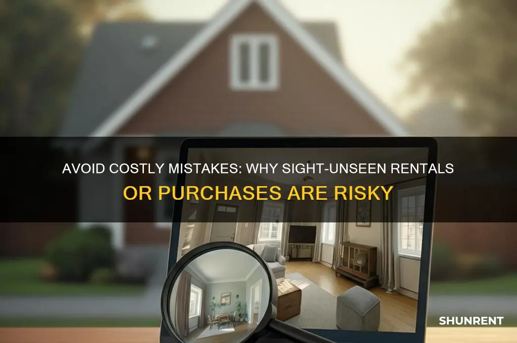 do not rent or purchase sight-unseen