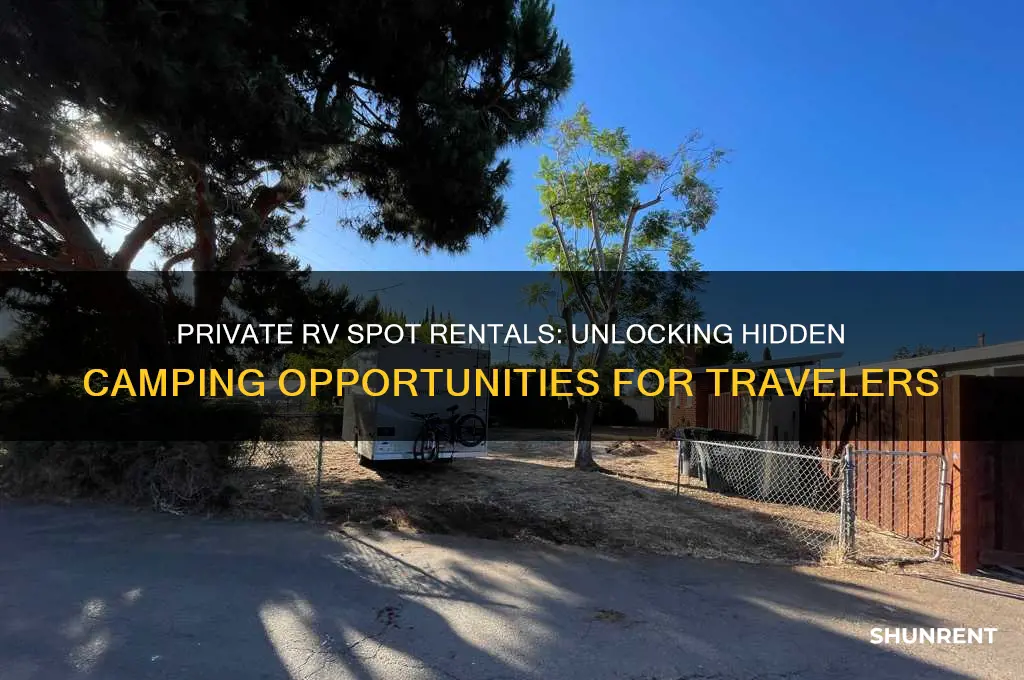 do private people rent out rv spots