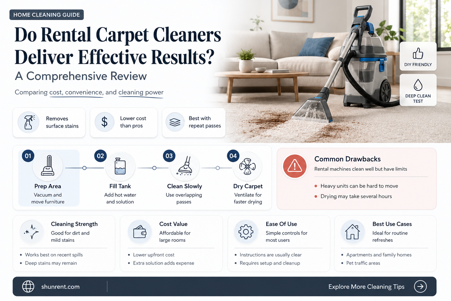 do carpet cleaners that you rent work