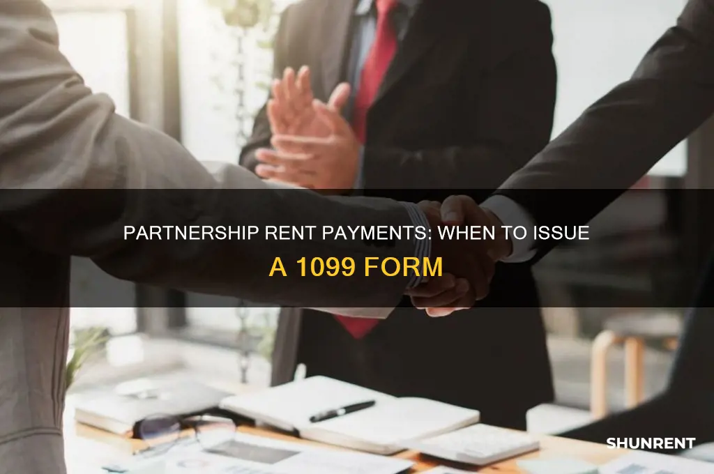 do you 1099 a partnership for rent