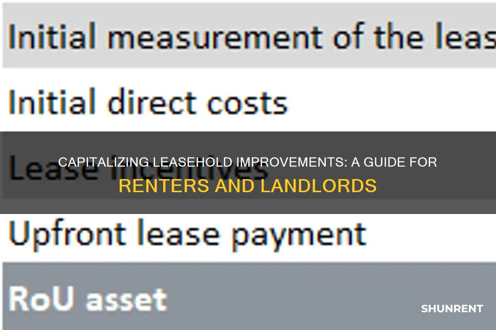 do you capitalize leasehold improvement on renting