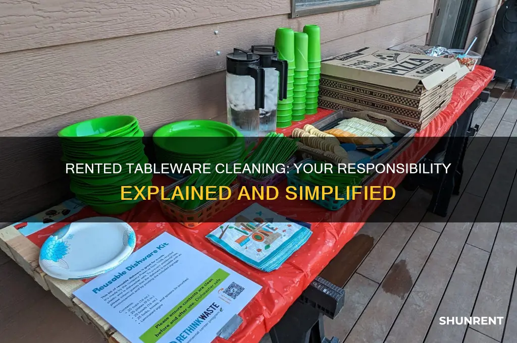 do you have to clean rented tableware